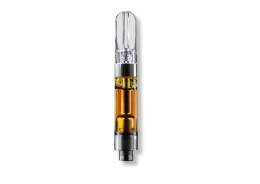 Cannabis vape cartridge with golden oil
